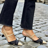 Simona – Elegantne slingback cipele od svile