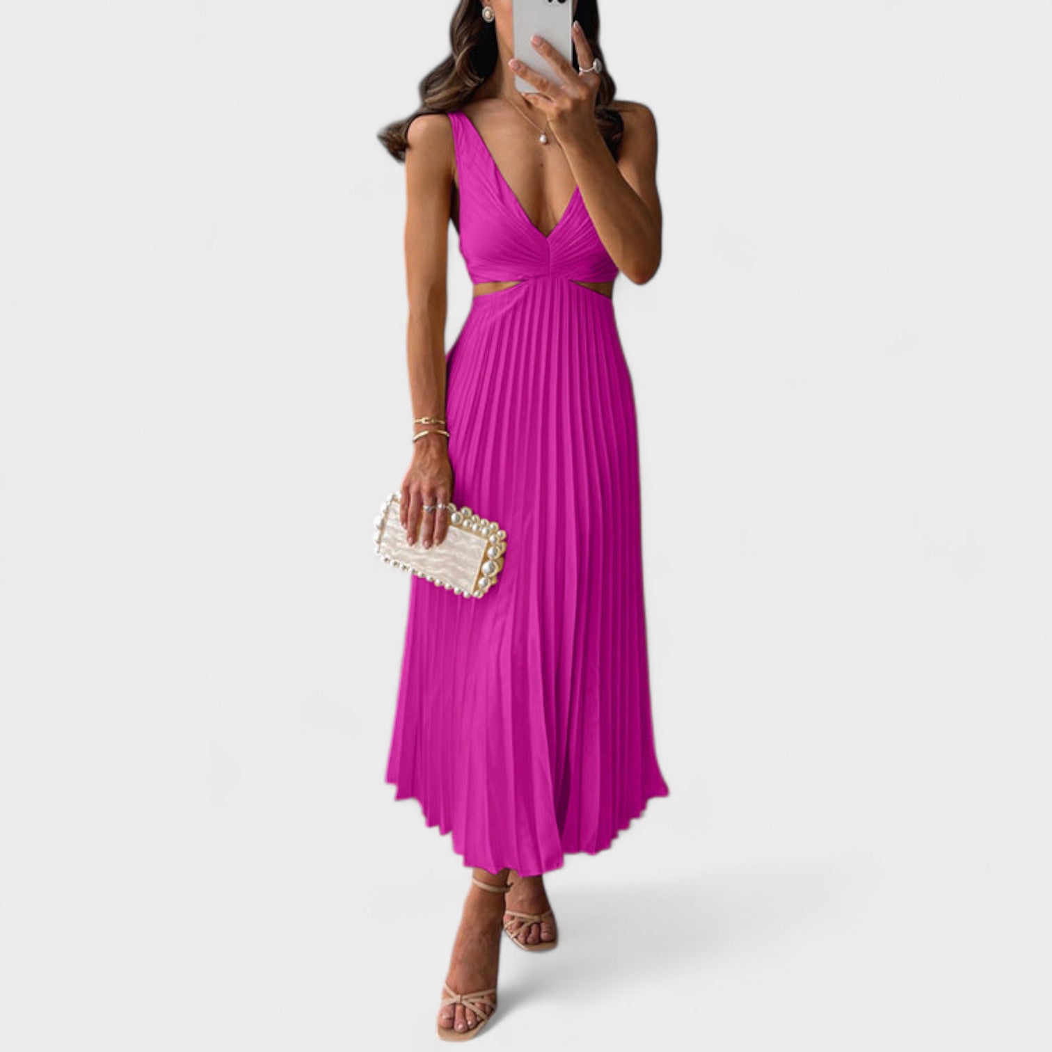Nika – Elegantan midi haljina od svile