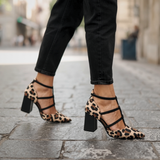 Simona – Elegantne leopard potpetice od satena