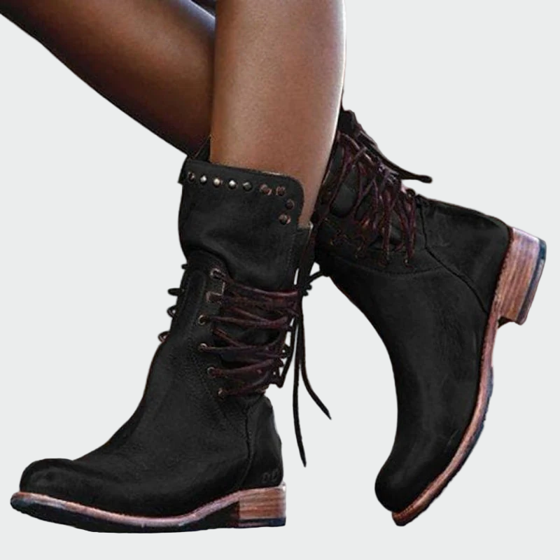 Klara – Elegantne kožne botine s vezicama