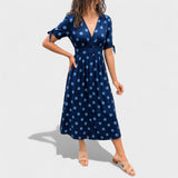 Nika – Elegantan Midi Haljina s Mjesecom od Svile