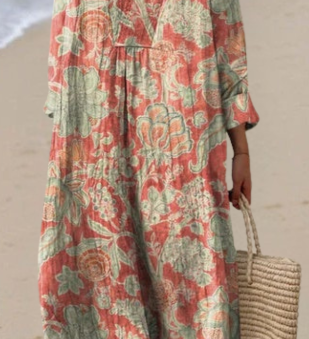 Maja – Elegantna vintage haljina s cvjetnim uzorkom