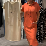 Petra – Elegantna casual haljina s kapuljačom od pamuka