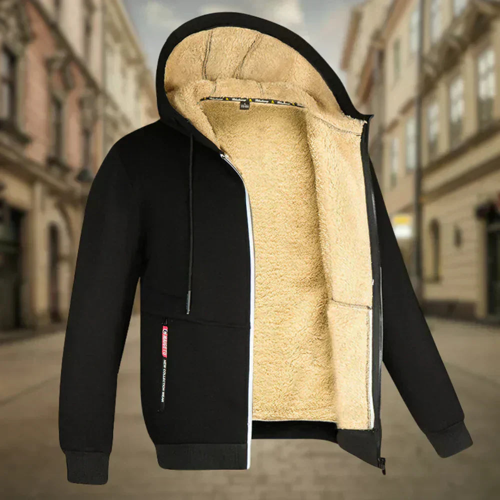 Miha – Elegantni Fleece Hoodie za Muškarce