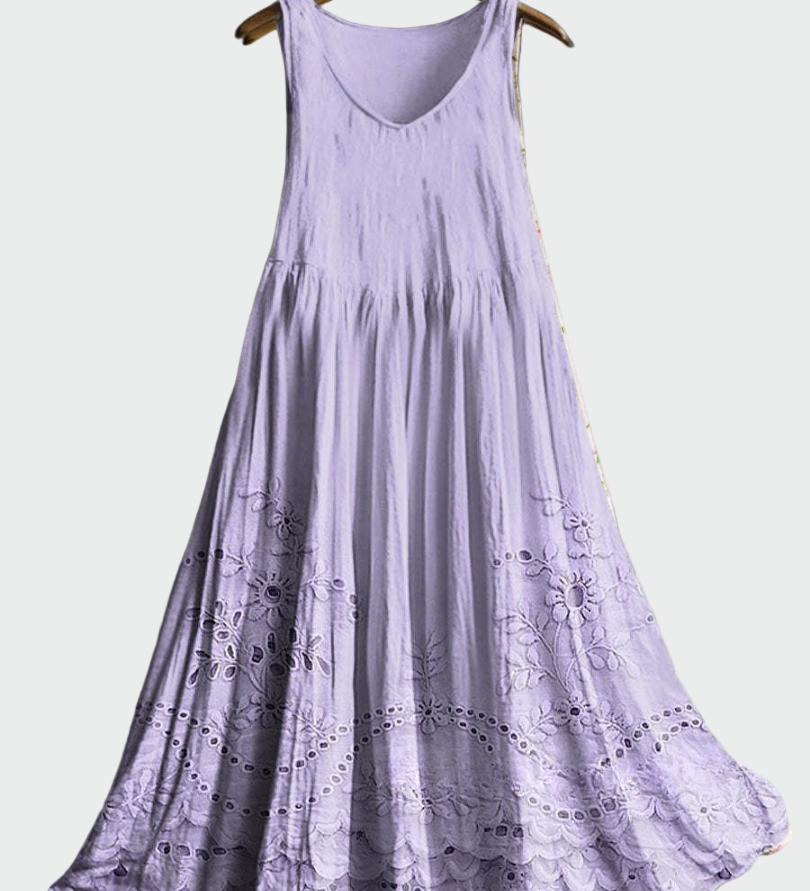 Tina – Elegantan midi haljina s engleskom čipkom