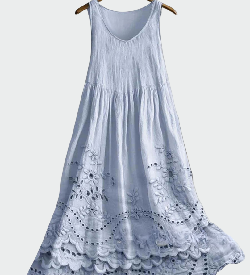 Tina – Elegantan midi haljina s engleskom čipkom