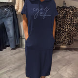 Petra – Elegantna casual haljina s kapuljačom od pamuka