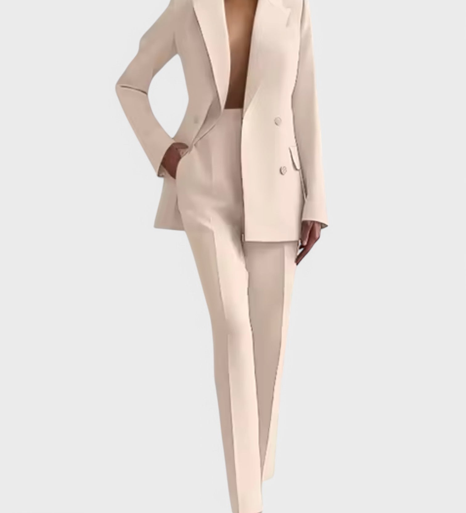 Bojana – Elegantni set od lanenog blazera i hlača