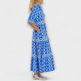 Anja – Elegantna midi haljina s lancima od svile