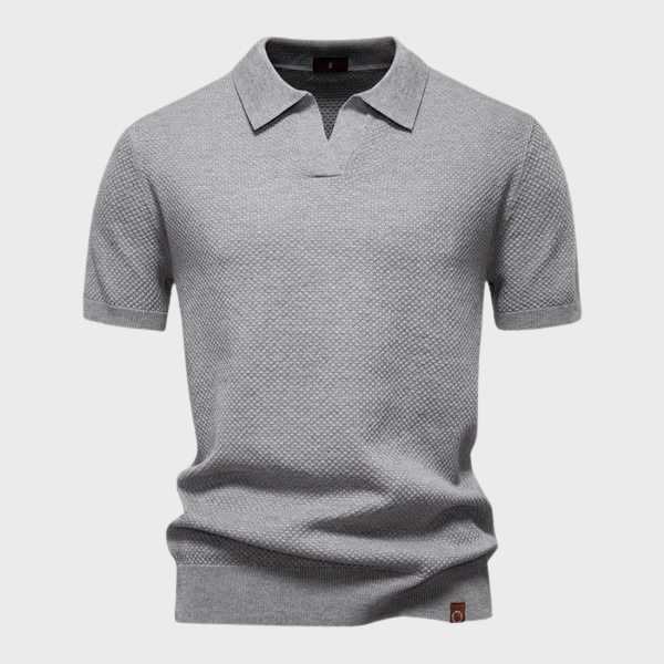 Jan – Elegantna Strukturna Polo od Svile