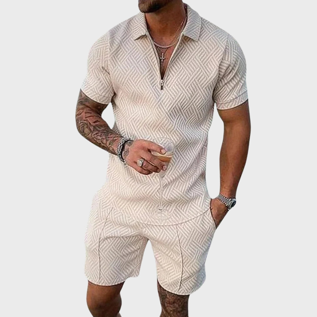 Tim – Elegantni set pamučne polo košulje i šortseva