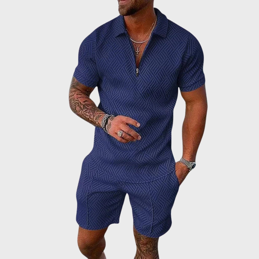 Tim – Elegantni set pamučne polo košulje i šortseva