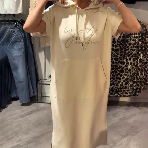 Petra – Elegantna casual haljina s kapuljačom od pamuka