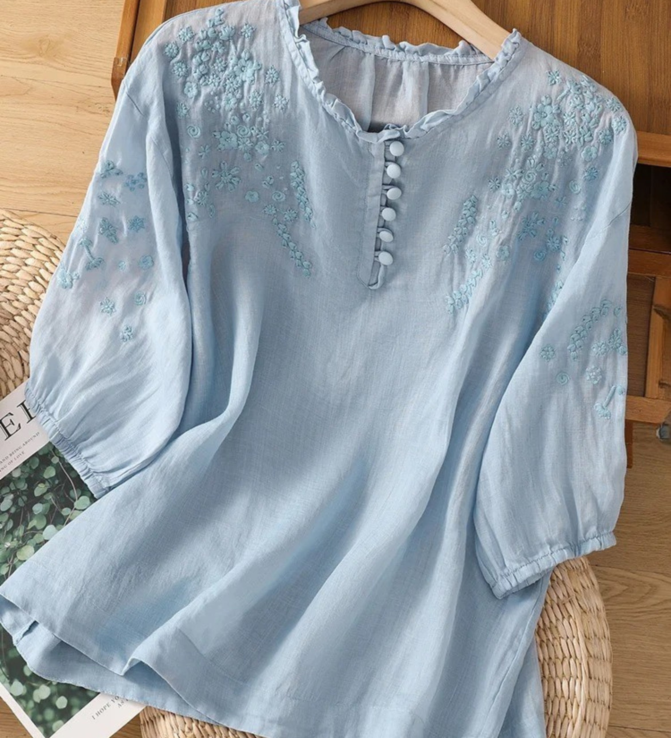 Alja – Elegantna bluza od pamuka i ljena