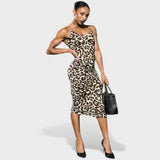 Nika – Elegantna haljina s leopard uzorkom