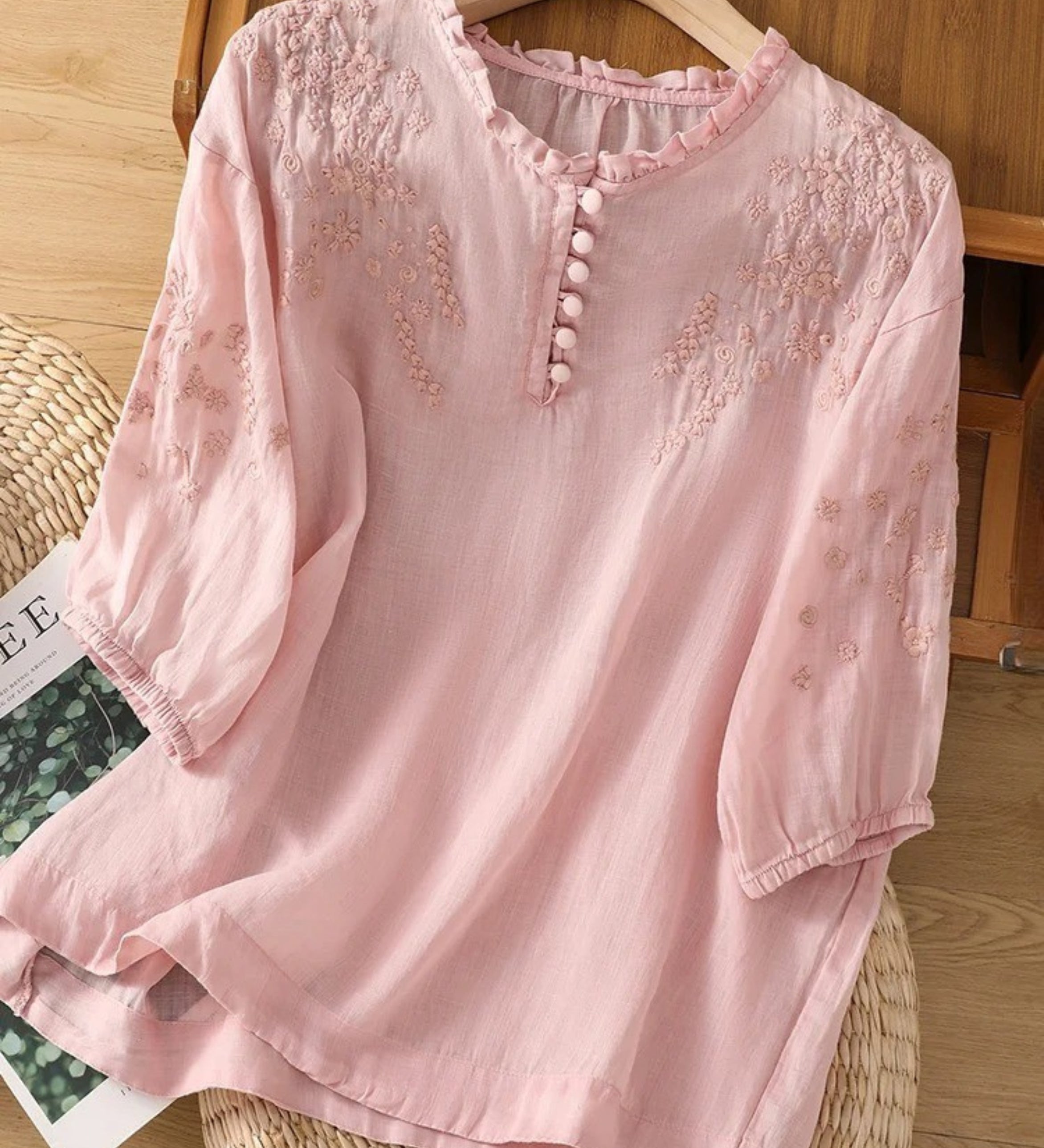 Alja – Elegantna bluza od pamuka i ljena