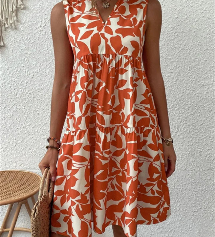 Nika – Elegantna Cvjetna Midi Haljina od Svile
