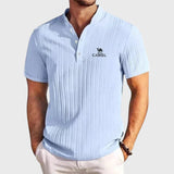 Jan – Elegantna polo majica od pamuka u kamel boji