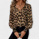 Alja – Elegantna bluzica s leopard uzorkom od svile