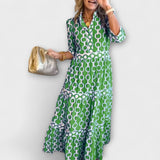 Anja – Elegantna midi haljina s lancima od svile