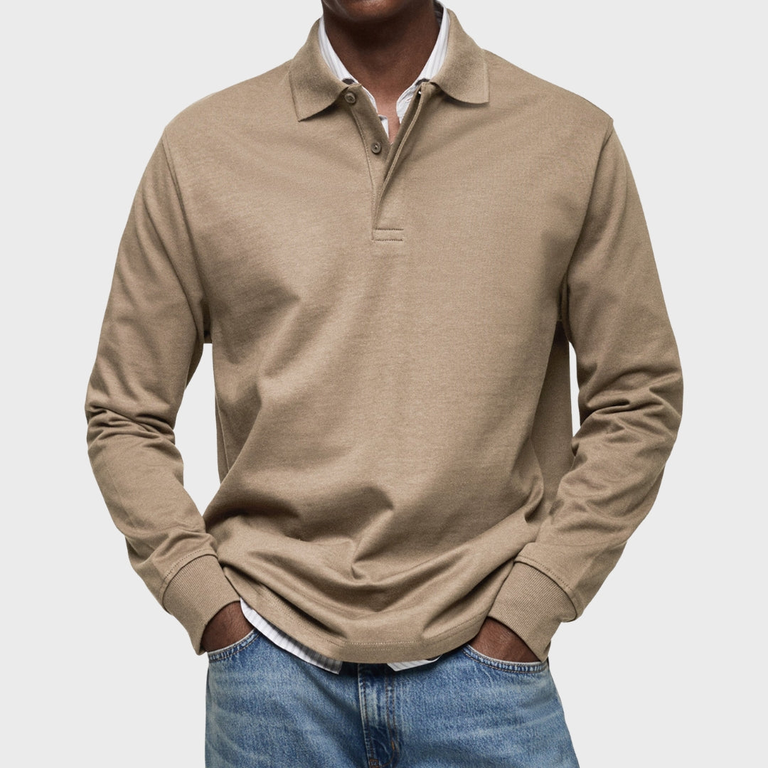 Matej – Elegantan Polo S Dugim Rukavima od Pamuka