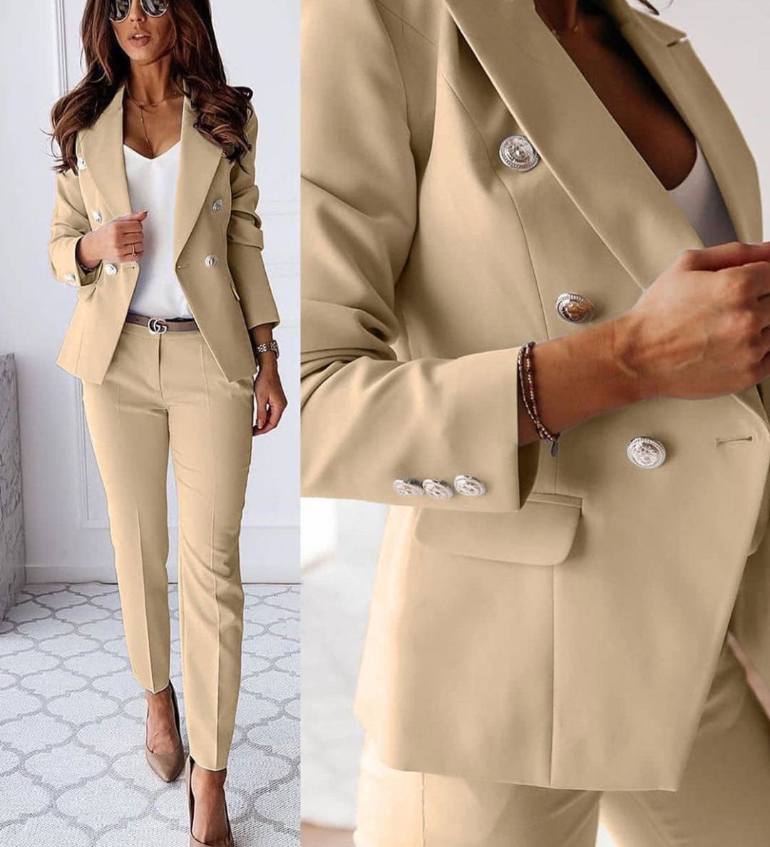 Bojana – Elegantan Strukiran Odijelo od Svile