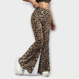Ines – Elegantne hlače s leopard uzorkom u lepršavom kroju