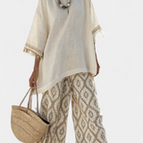 Darja – Elegantan boho set od svile i čipke