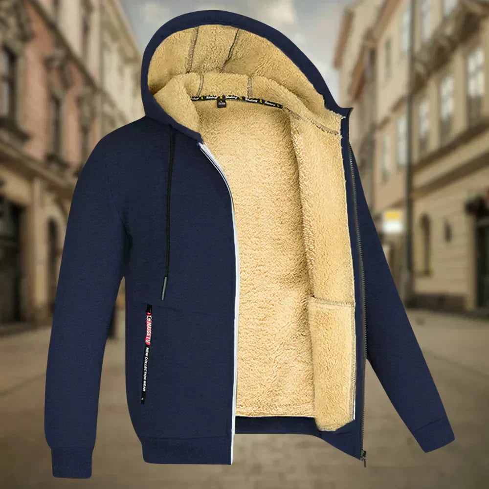Miha – Elegantni Fleece Hoodie za Muškarce