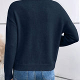 Alja – Elegantni pleteni pulover s čipkom