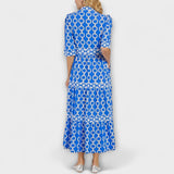 Anja – Elegantna midi haljina s lancima od svile