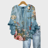Alja – Svila Midi Bluza s Čipkastim Detaljima