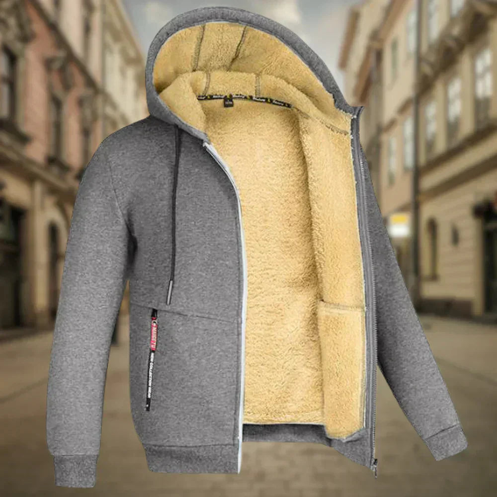 Miha – Elegantni Fleece Hoodie za Muškarce