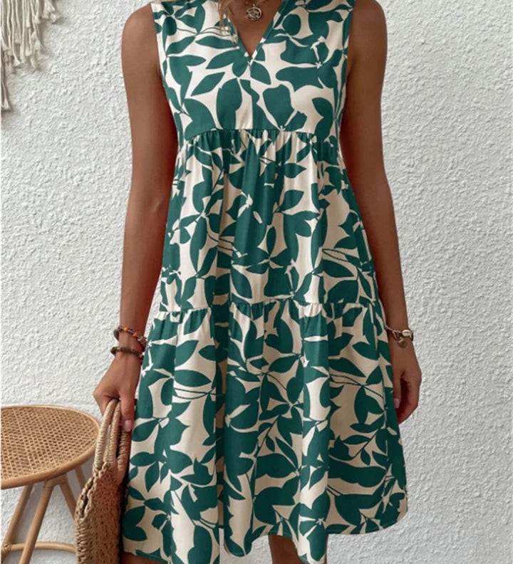Nika – Elegantna Cvjetna Midi Haljina od Svile