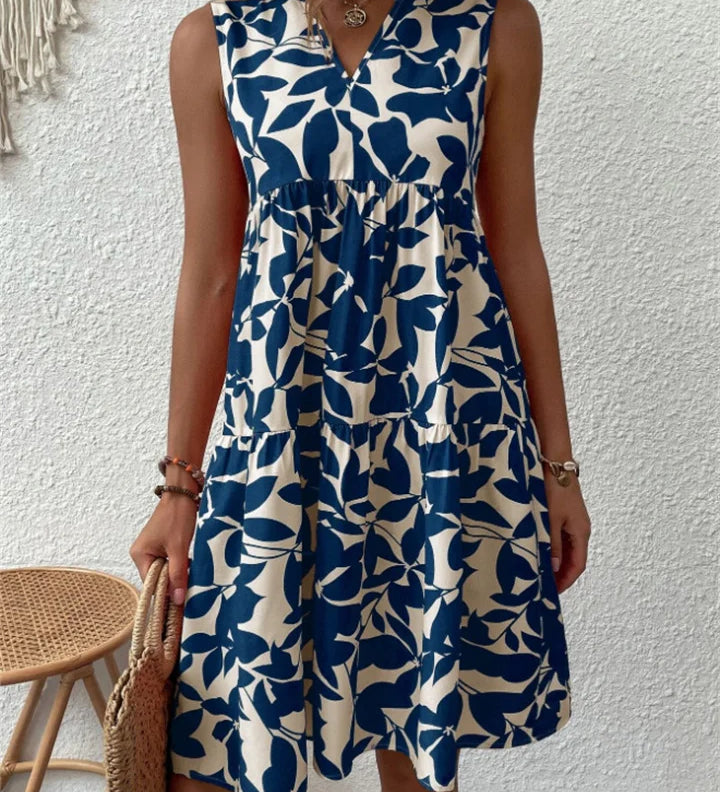 Nika – Elegantna Cvjetna Midi Haljina od Svile