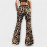 Ines – Elegantne hlače s leopard uzorkom u lepršavom kroju