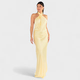 Maja – Elegantan Halter Midi Haljina od Svile