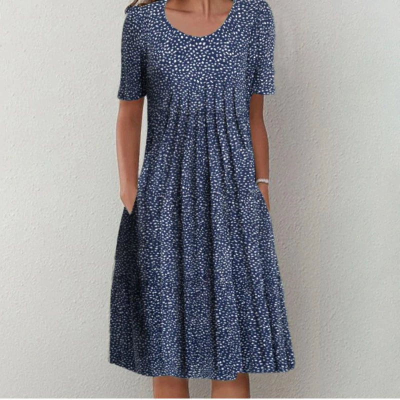 Nika – Elegantna midi haljina s slojevima od svile