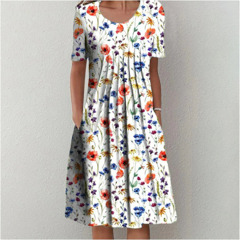 Nika – Elegantna midi haljina s slojevima od svile