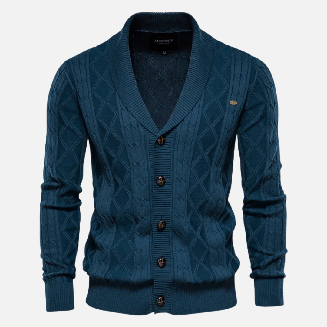 Matej – Elegantni argyle kardigan od meke mješavine