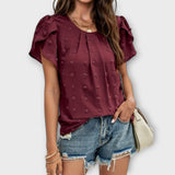 Alja – Elegantna blusa od svile s čipkastim detaljima