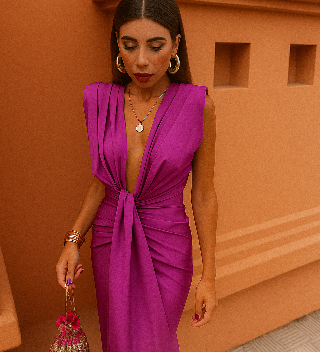 Nika – Elegantna midi haljina od svile