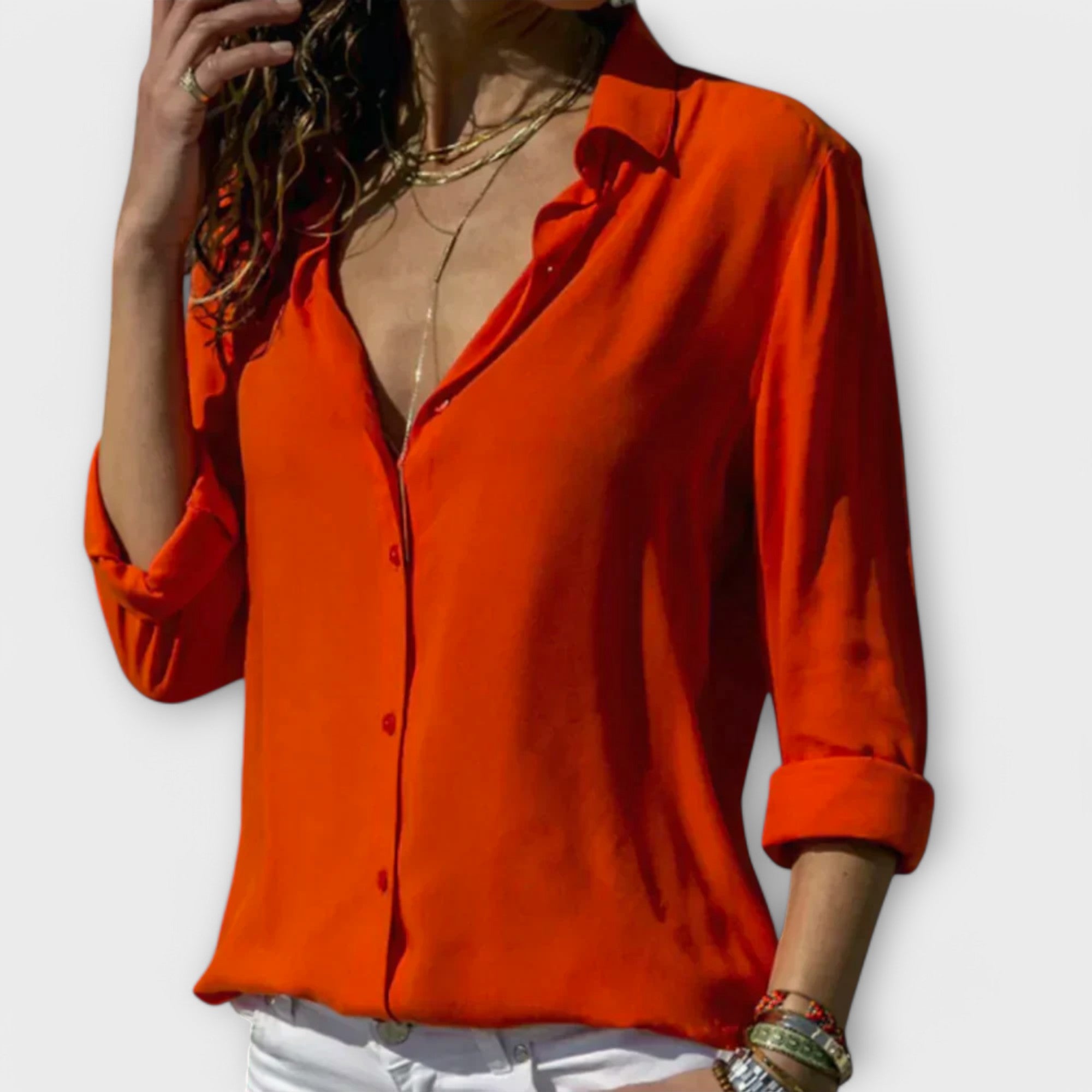 Alja – Elegantna bluza od svile s lepršavim krojem