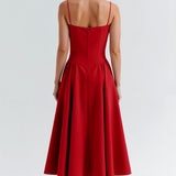 Katarina – Elegantan midi haljina sa strukturiranim korzetom