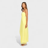 Katarina – Elegantan maxi haljina od svile u žutoj boji