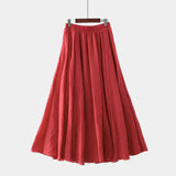 Marija – Elegantna midi suknja s visokim strukom od svile