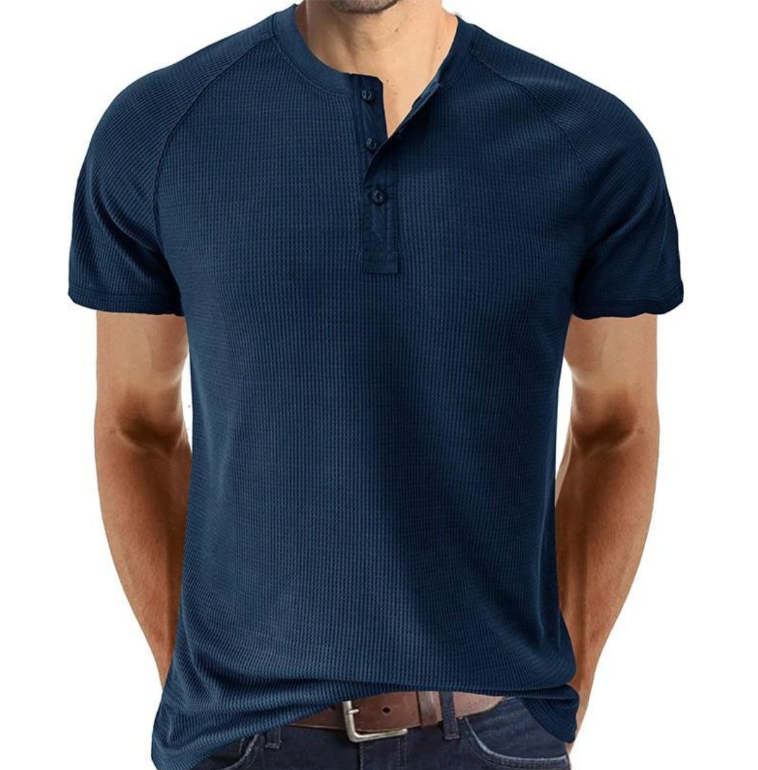 Luka – Elegantna Henley košulja s otvorom za gumb