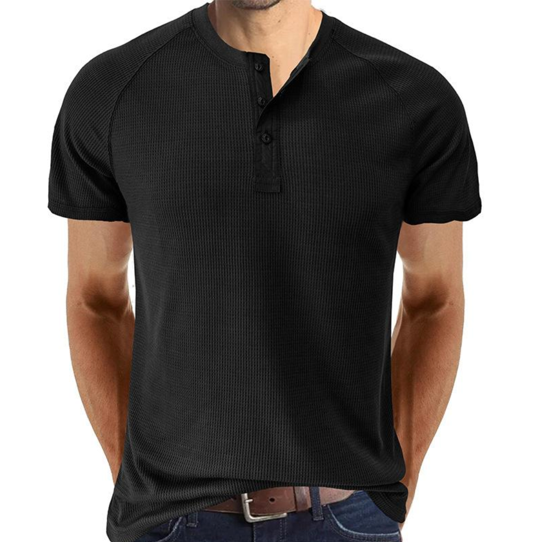 Luka – Elegantna Henley košulja s otvorom za gumb