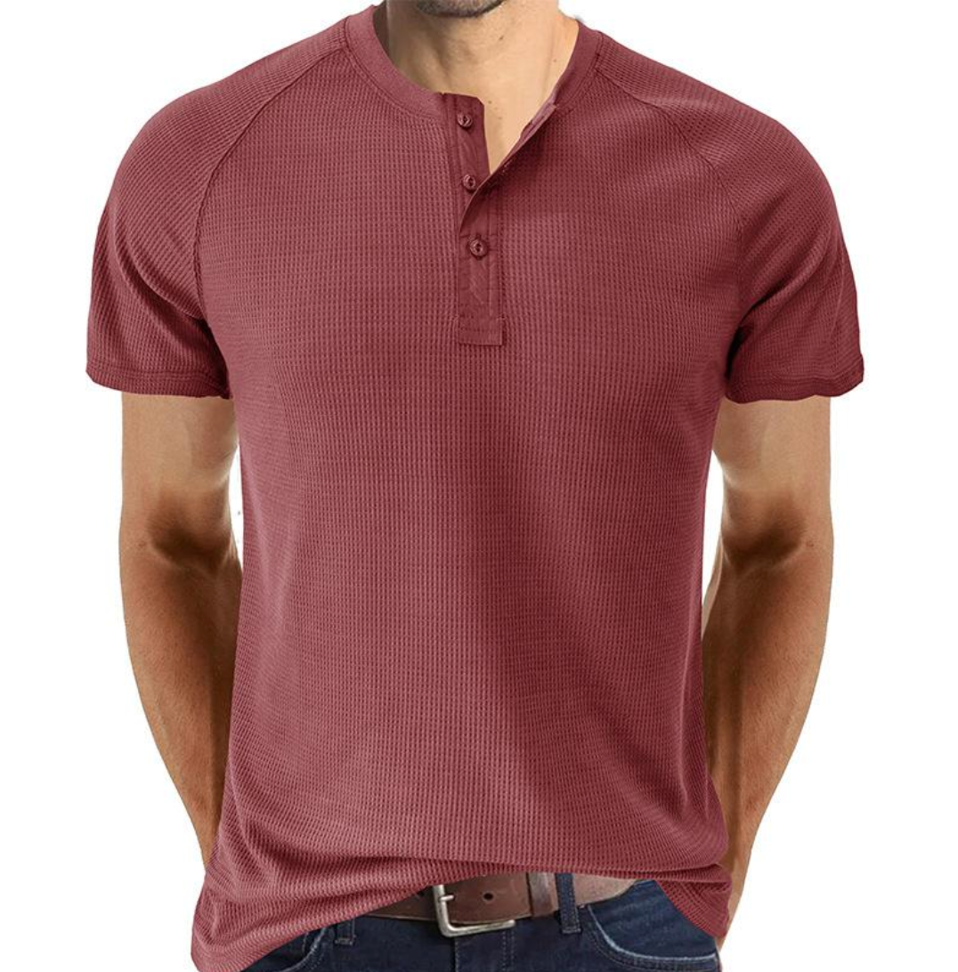 Luka – Elegantna Henley košulja s otvorom za gumb
