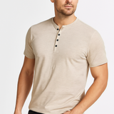 Luka – Elegantna Henley majica s gumbima od pamuka